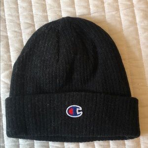 Champion Black Beanie